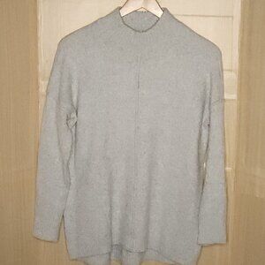 J. Jill Womens Blue Heathered Tunic High Neck Sweater Small